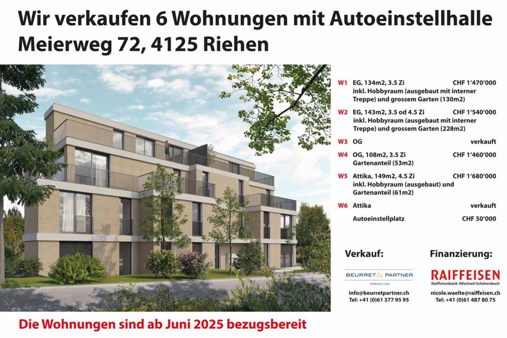 noch freie Wohnungen per 8.24