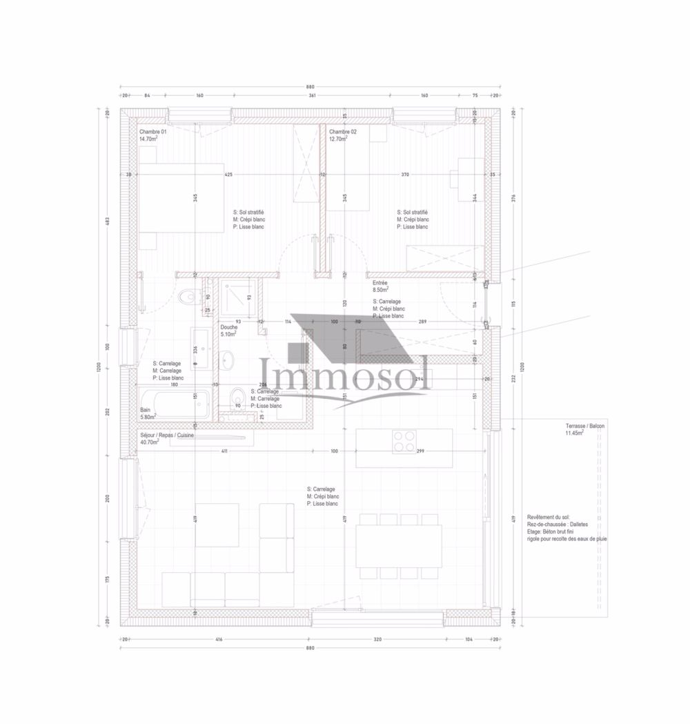 Immosol | Plan de l'appartement