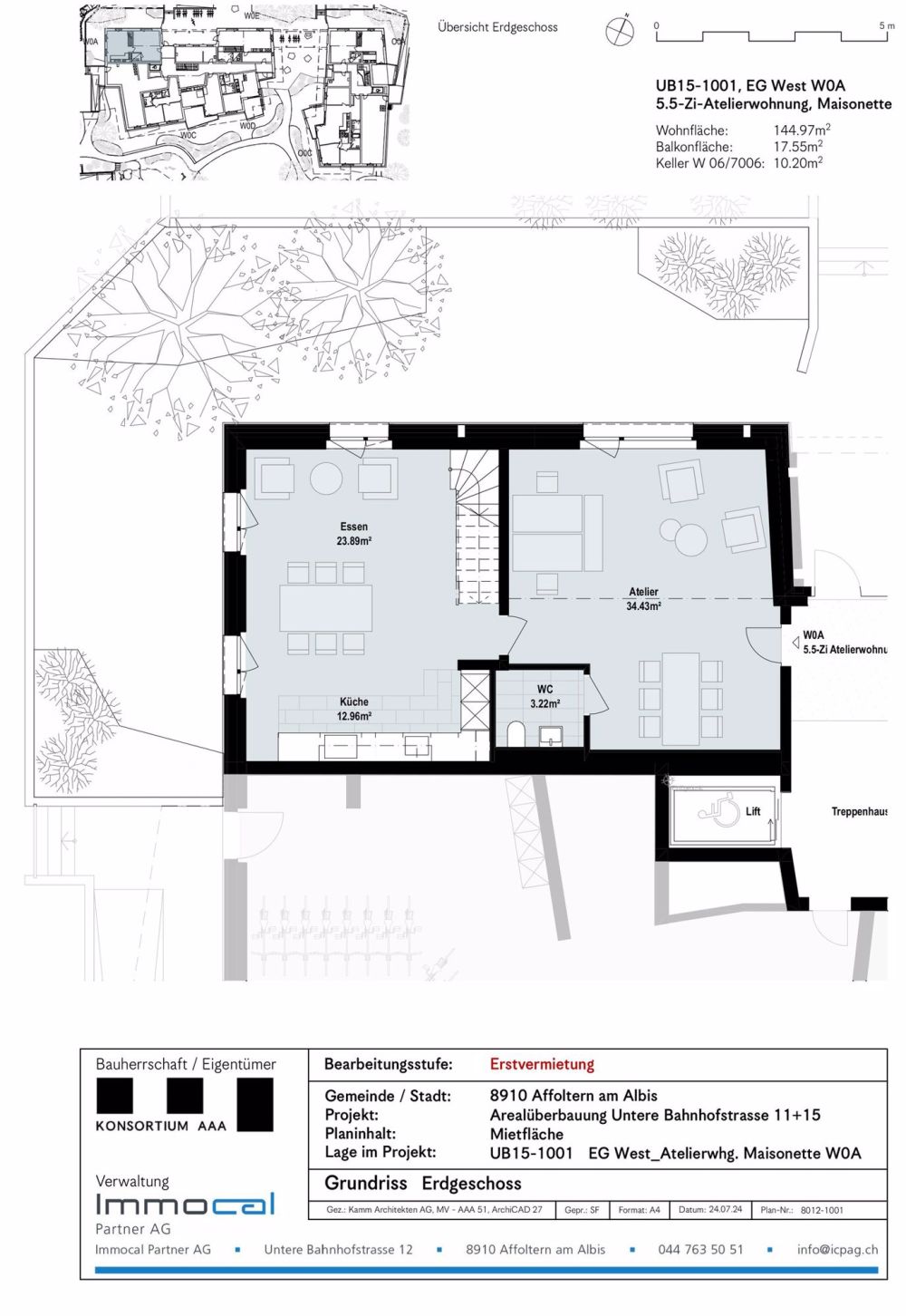 UB15-1001 EG West_Atelierwohnung Maisonette W0A