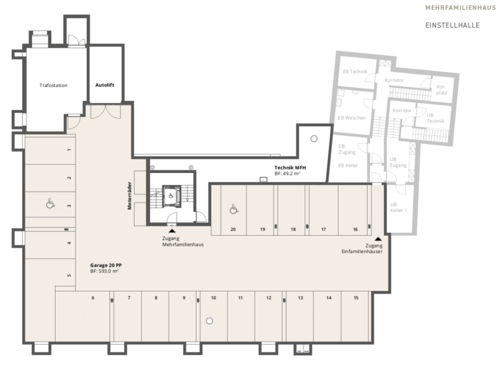 Grundriss Garagenplan