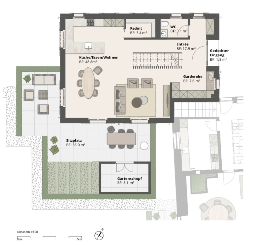 5-Zimmerhaus Grundriss EG