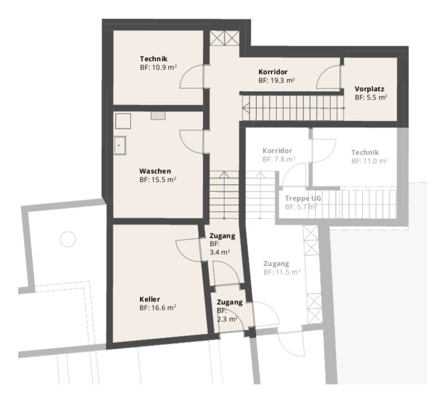 5-Zimmerhaus Kellerplan