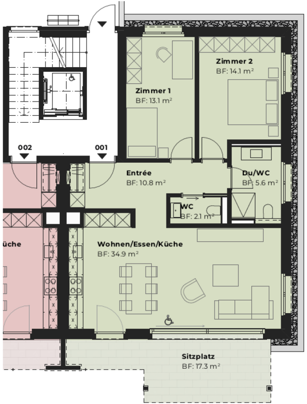 3.5 Zimmerwohnung